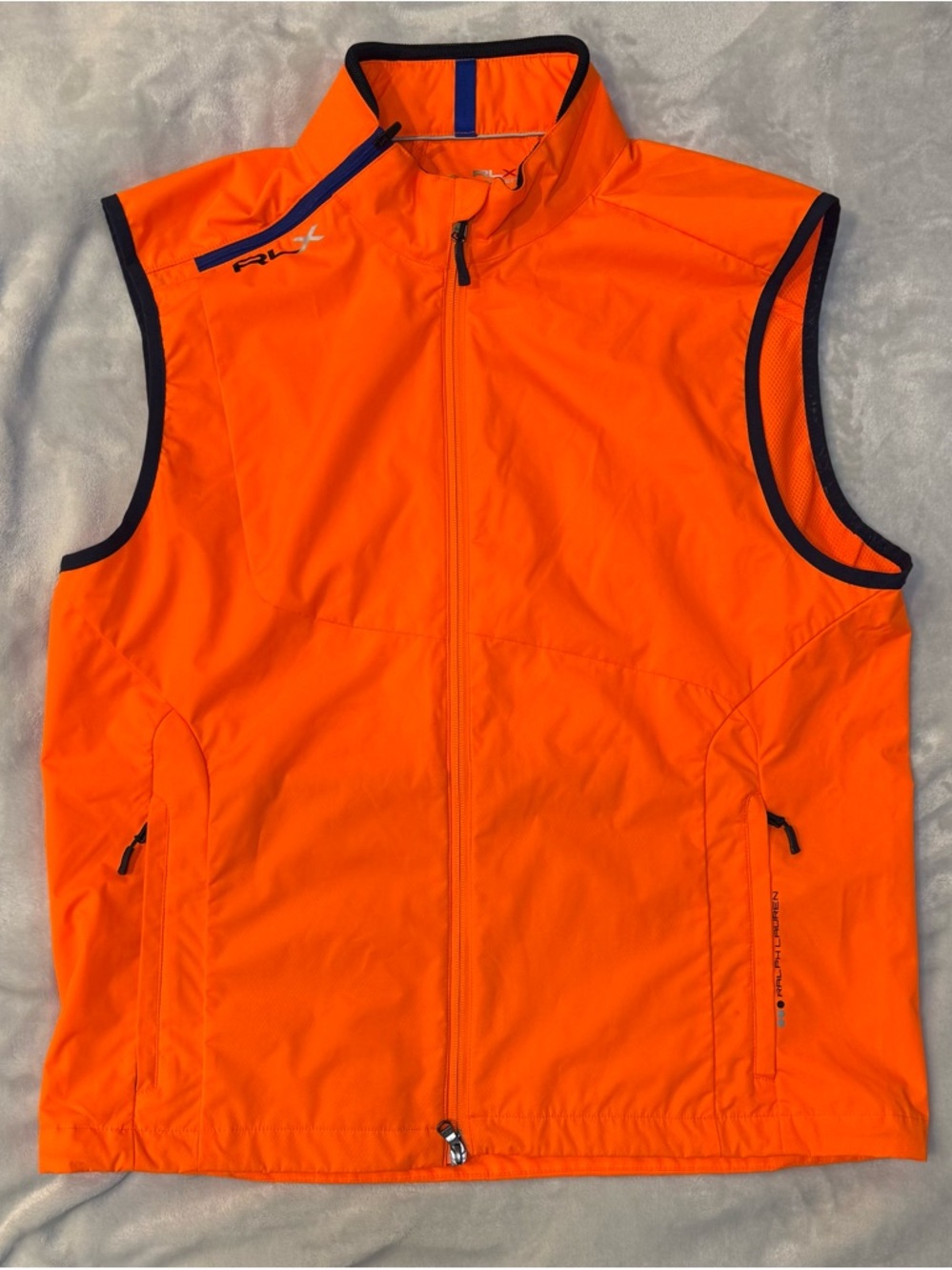 RLX Ralph Lauren Men’s Vest Large Golf Hi-Vis Orange